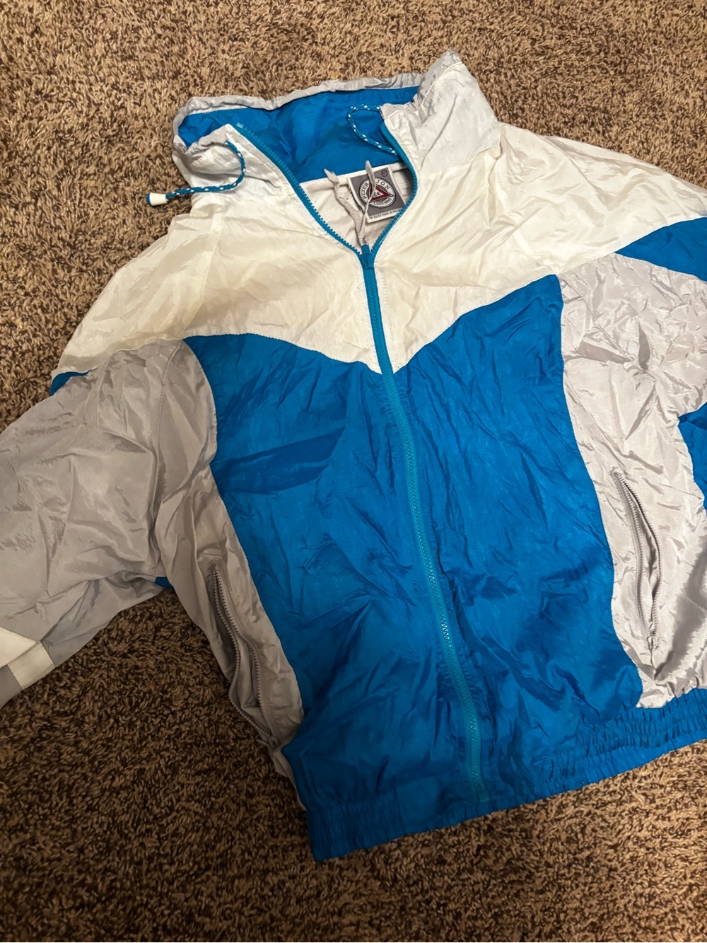 Vintage 80/90s Peter Jon Clothing Windbreaker Women’s Size XL Turquoise